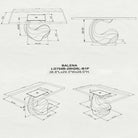 Dining Table with Balena Metal Table Base for Modern Kitchen Room -  3d drawings