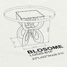 Dining Table with Blosome 28.5" H Metal Table Base - 3d drawings