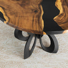 Dining Table with Blosome 28.5" H Metal Table Base - close up look