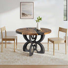 Dining Table with Blosome 28.5" H Metal Table Base - thumb
