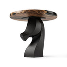 Dining Table with Cheval Metal Table Base for Modern Kitchen - white background