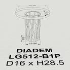 Dining Table with Diadem 28.5" H Metal Table Base - 3d drawings