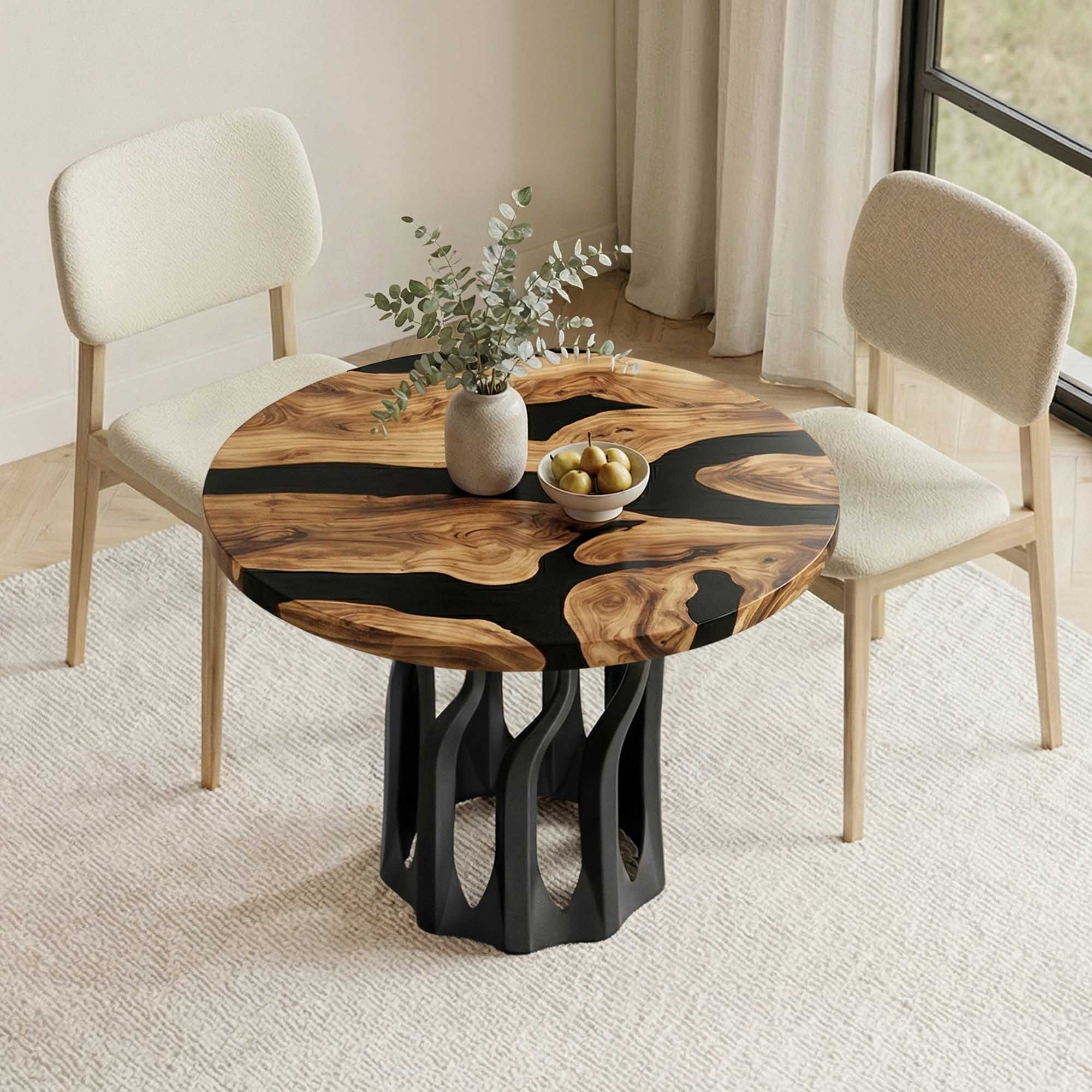 Dining Table with Diadem 28.5" H Metal Table Base - interior