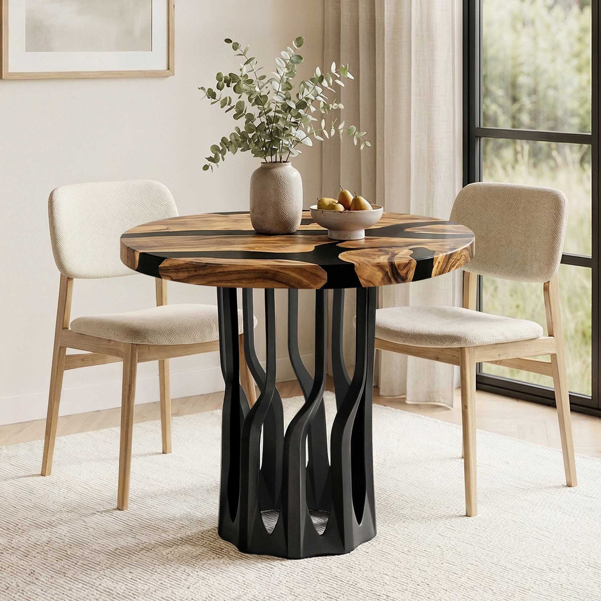 Dining Table with Diadem 28.5" H Metal Table Base - thumb