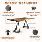 Features of Dining Table with Fello 28.5" H Metal Table Legs