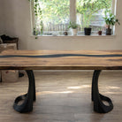 Dining Table with Fello 28.5" H Metal Table Legs - epoxy table top customer feedback