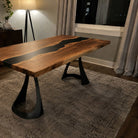 Dining Table with Fello 28.5" H Metal Table Legs - epoxy table top customer feedback