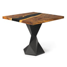 Dining Table with Frost 28.5" H Metal Table Base - square top white background