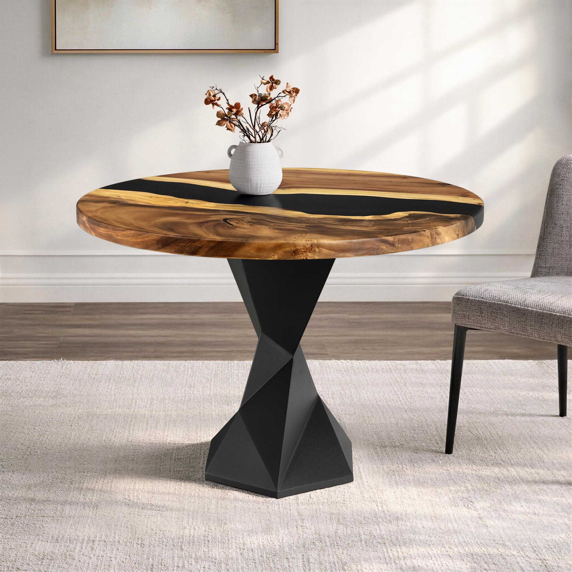 Dining Table with Frost 28.5" H Metal Table Base - thumb