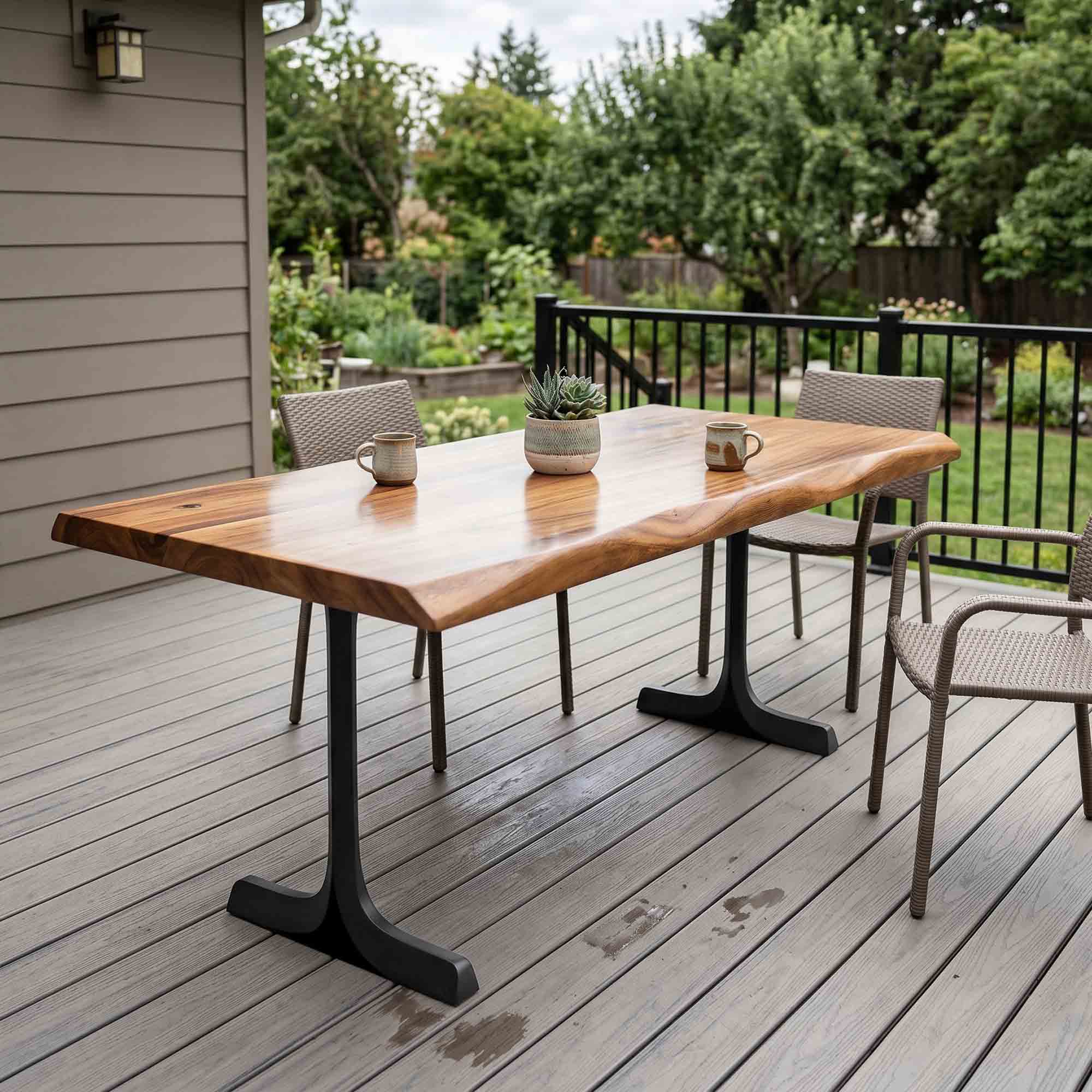 Dining Table with Goblet 28.5" H Metal Table Legs - thumb