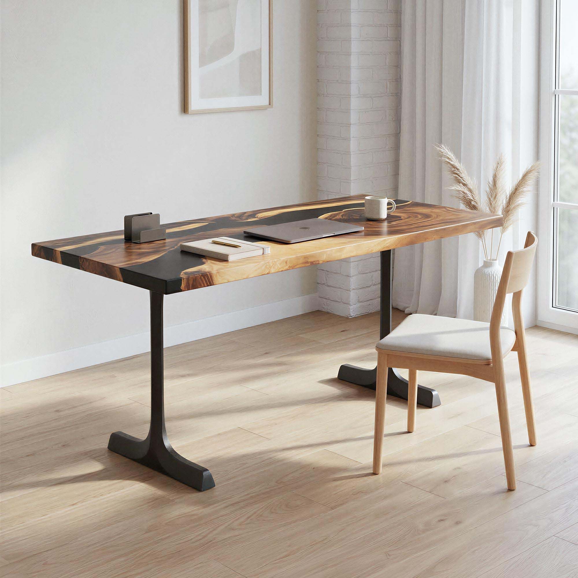 Dining Table with Goblet 28.5" H Metal Table Legs - interior