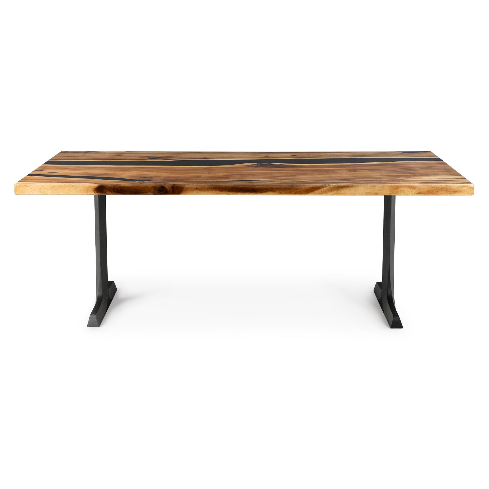 Dining Table with Goblet 28.5" H Steel Table Legs - white background