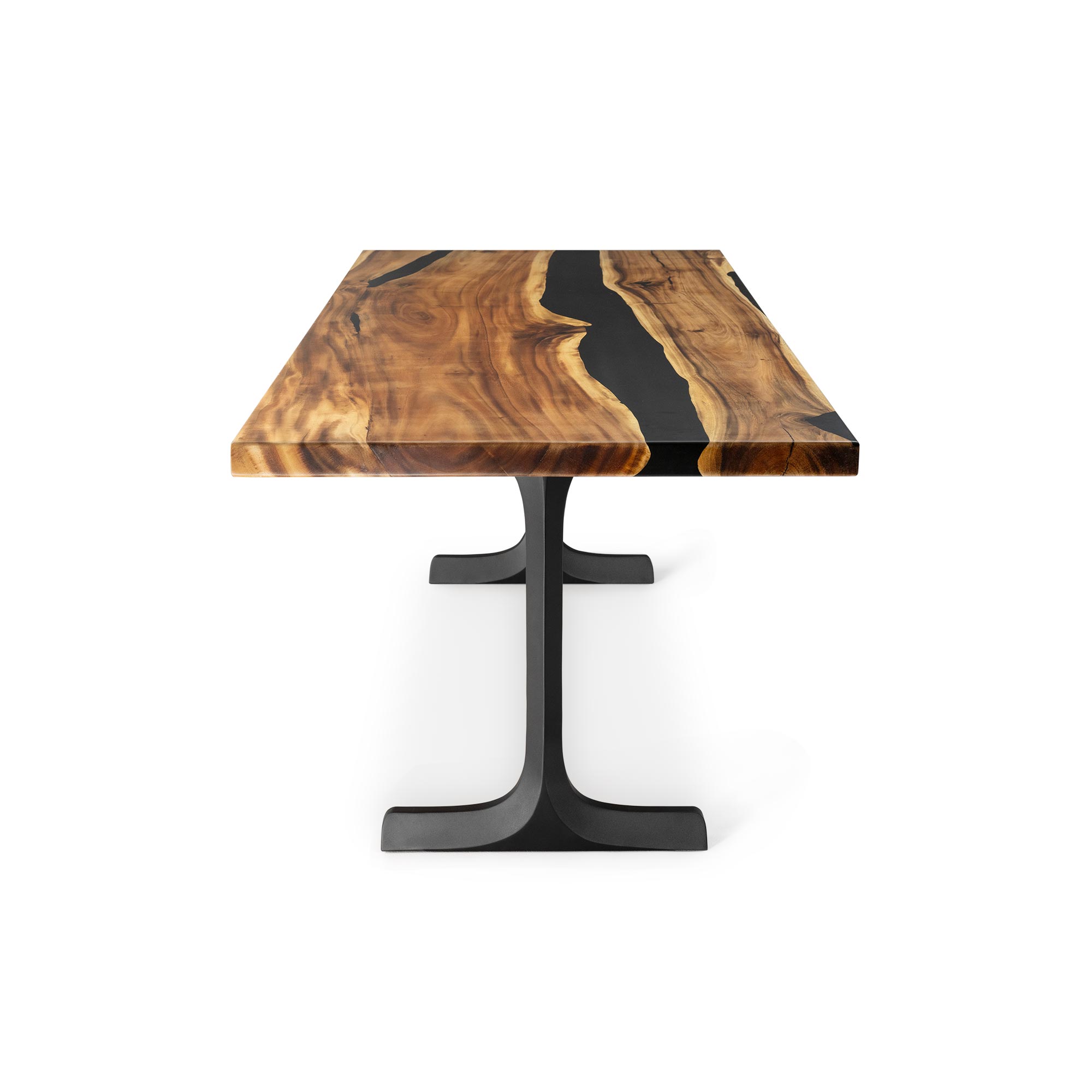 Dining Table with Goblet 28.5" H Steel Table Legs - white background