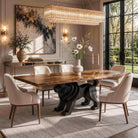 Dining Table with Leo 28.5" H Metal Table Base for Large Rectangular Top
- thumb