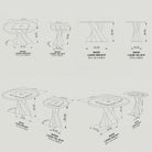 Dining Table with Nook 28.5" H x 16" L Table Base -  3d drawings