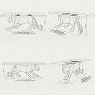 Dining Table with Panthera 28.5" Metal Table Base for Modern Kitchen - 3D Drawings