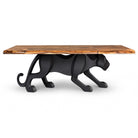 Dining Table with Panthera 28.5" Metal Table Base for Modern Kitchen - Natural tabletop white background