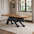 Dining Table with Panthera 28.5" Metal Table Base for Modern Kitchen - Natural tabletop interior
