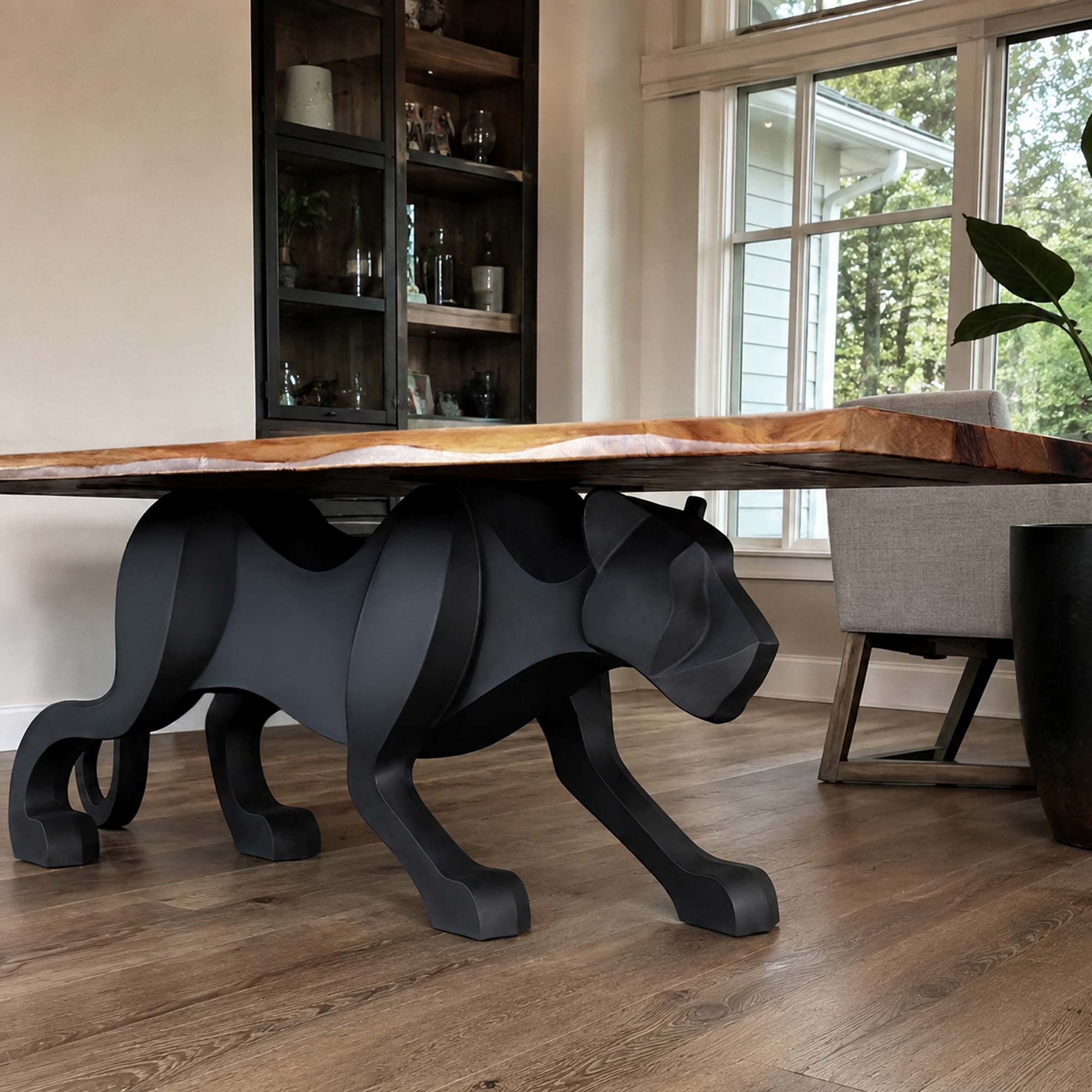Dining Table with Panthera 28.5" Metal Table Base for Modern Kitchen - Natural tabletop Customer Feedback