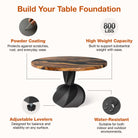 Features of Dining Table with Papao 28.5" H Steel Table Base