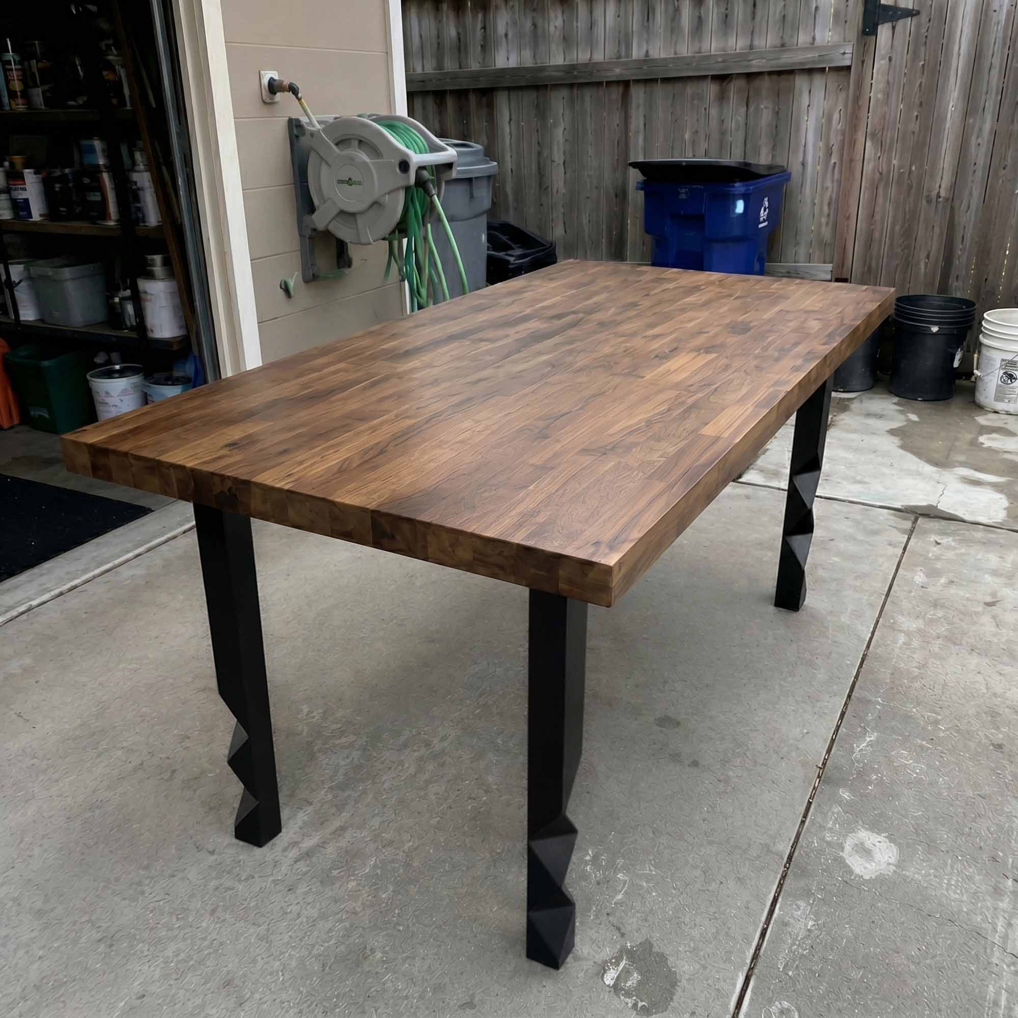 Dining Table with Pascal 28.5" H Metal Table Base - butcher block table top Customer feedback