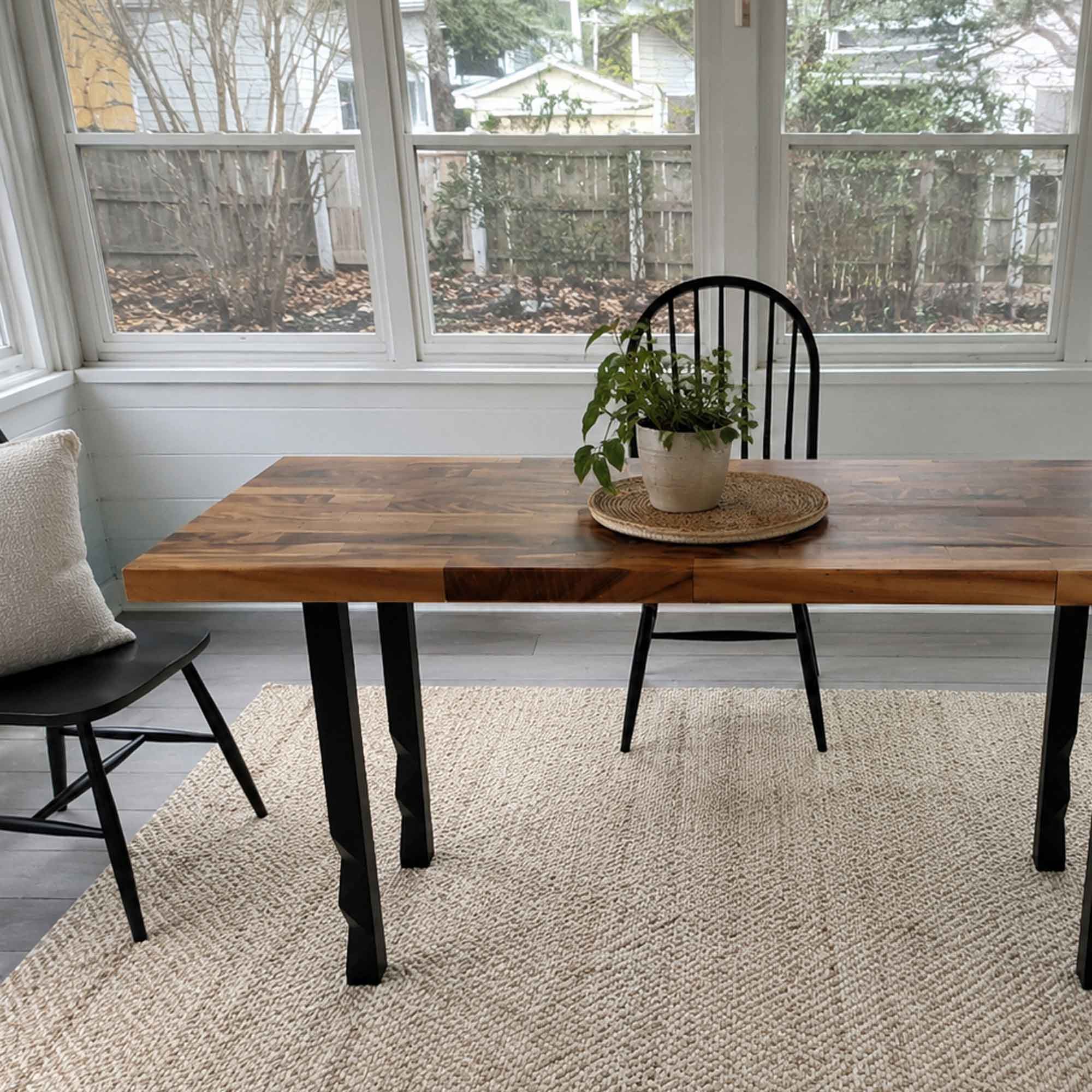 Dining Table with Pascal 28.5" H Metal Table Base - butcher block table top Customer feedback
