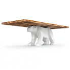Dining Table with Polar Steel Table Base for Large Wooden Top - White background 