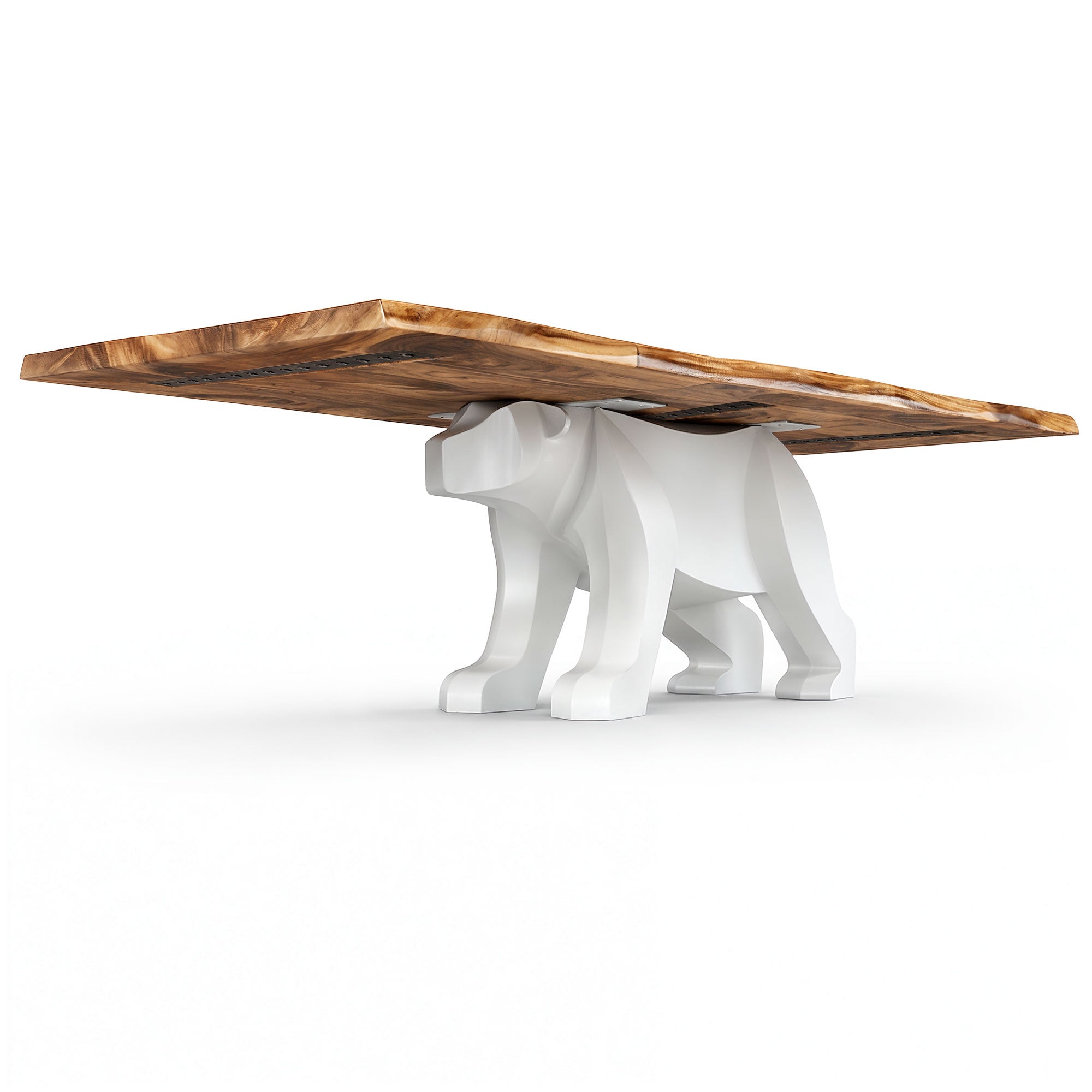 Dining Table with Polar Steel Table Base for Large Wooden Top - White background 