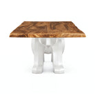 Dining Table with Polar Steel Table Base for Large Wooden Top - White background 