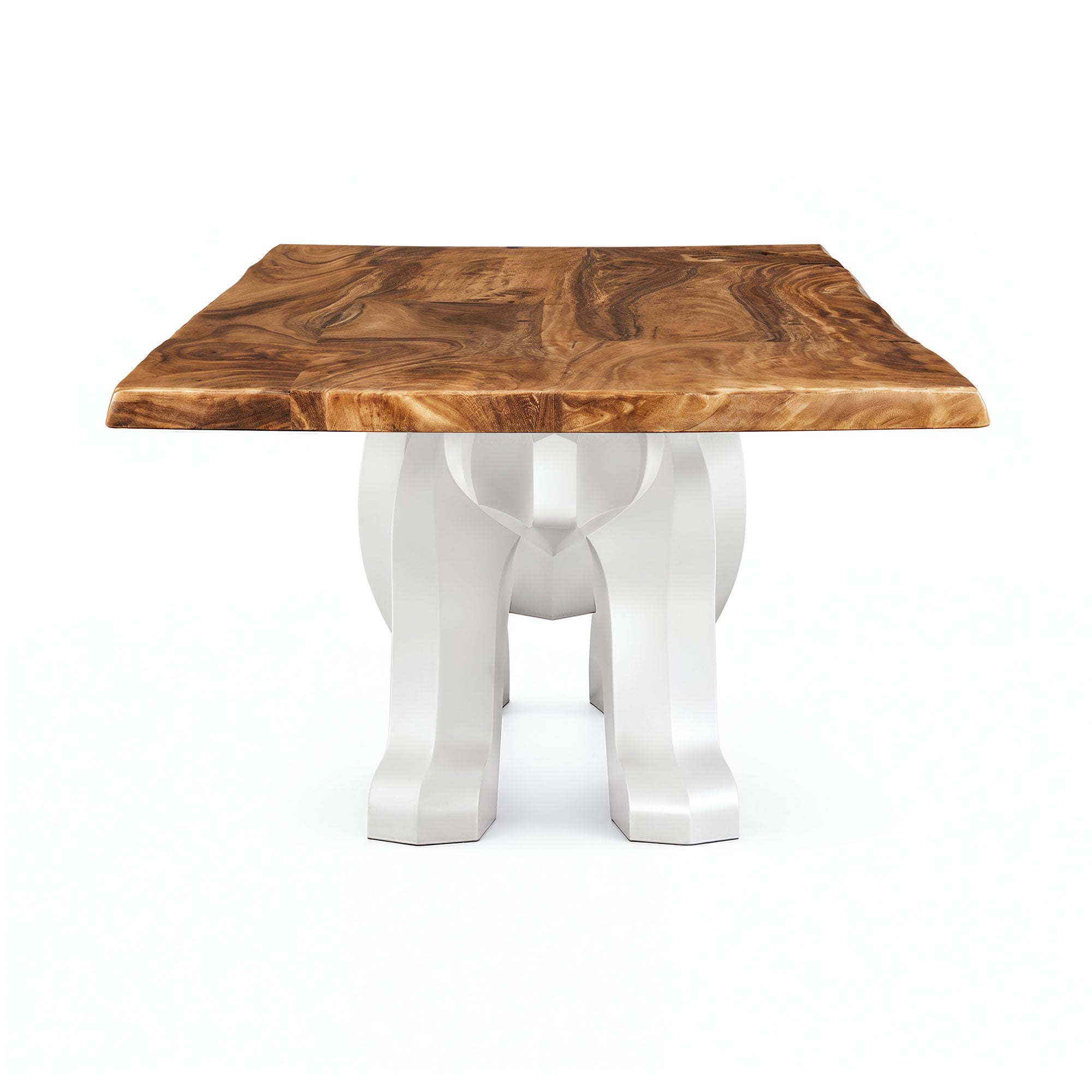 Dining Table with Polar Steel Table Base for Large Wooden Top - White background 