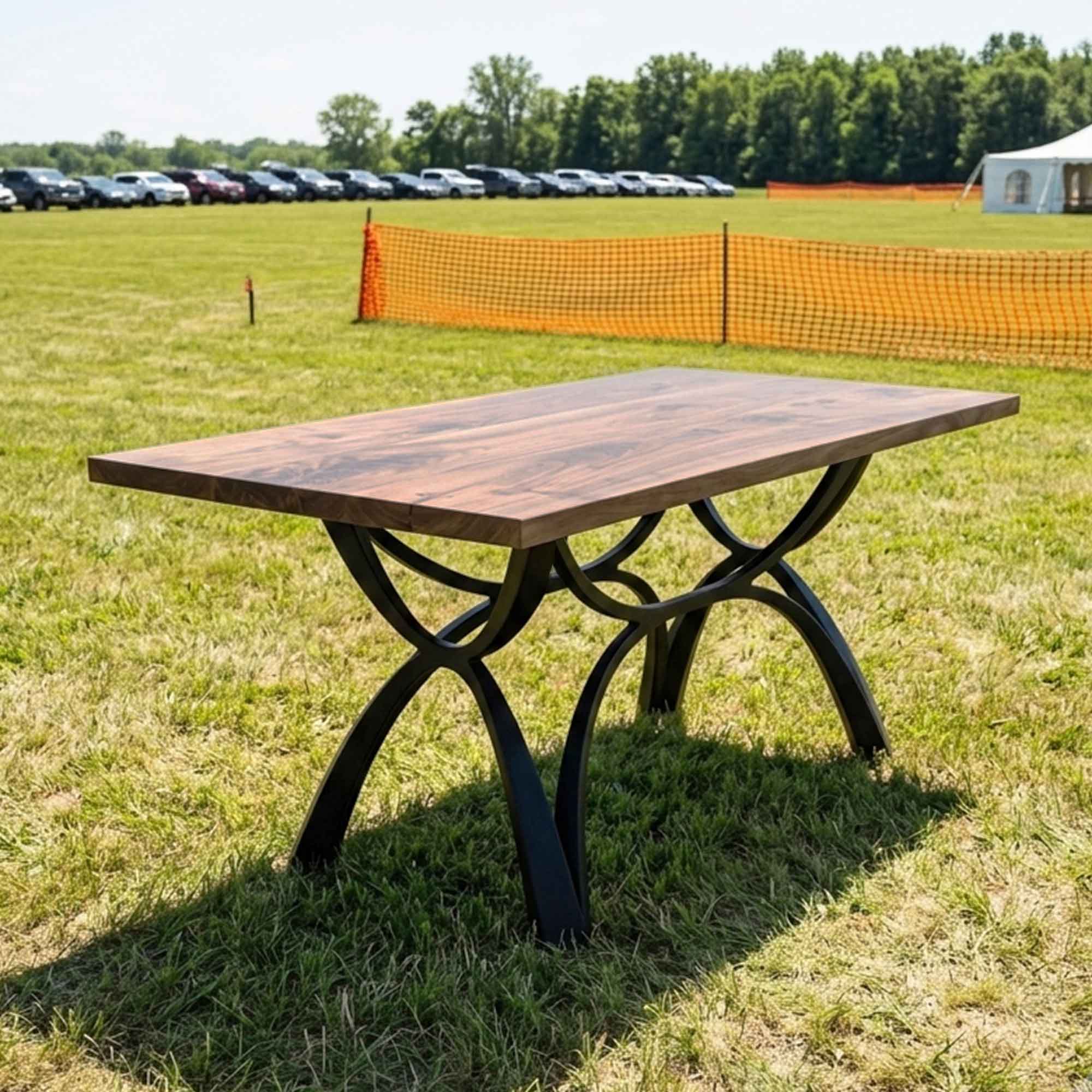 Dining Table with Spey 28.5" H Steel Table Base - thumb