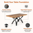Features of Dining Table with Spey 28.5" H Steel Table Base 