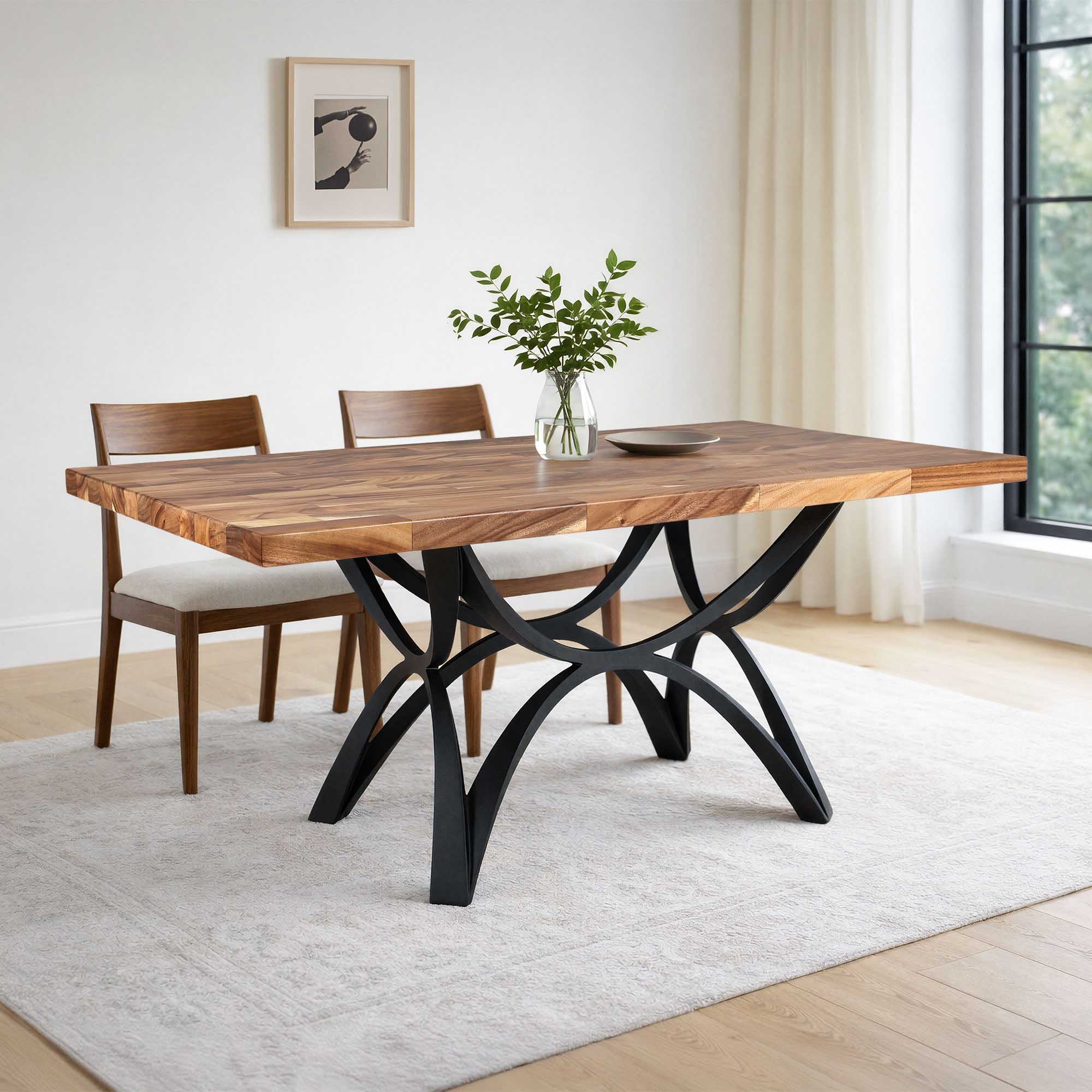 Dining Table with Spey 28.5" H Steel Table Base - thumb