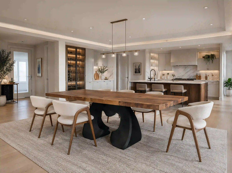 a modern dining table