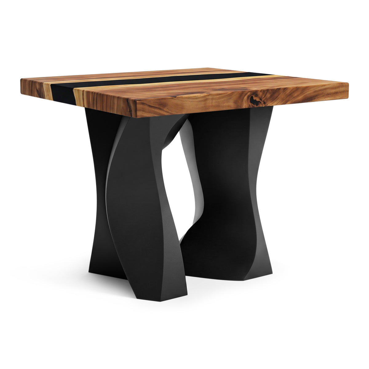 End Table 29" or 48" with Carved Rock Steel Base - 301 Rocky - SSQ29 white background