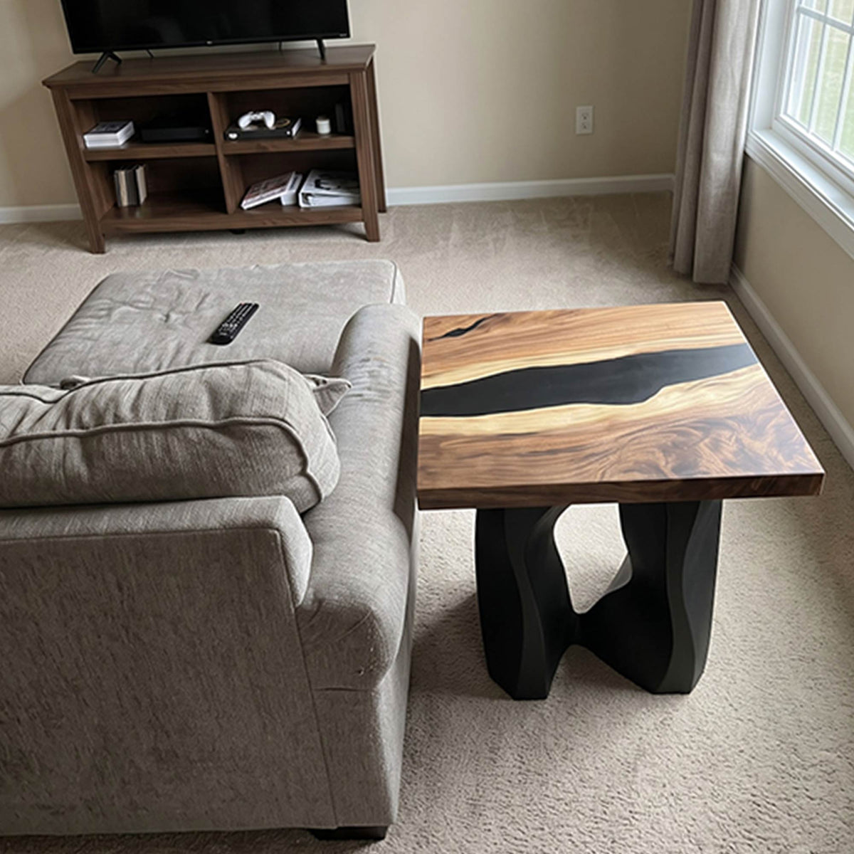 End Table 29" or 48" with Carved Rock Steel Base - 301 Rocky - SSQ29 Customer feedback