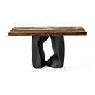 End Table 29" or 48" with Carved Rock Steel Base - 301 Rocky - SRE 48x24 White background