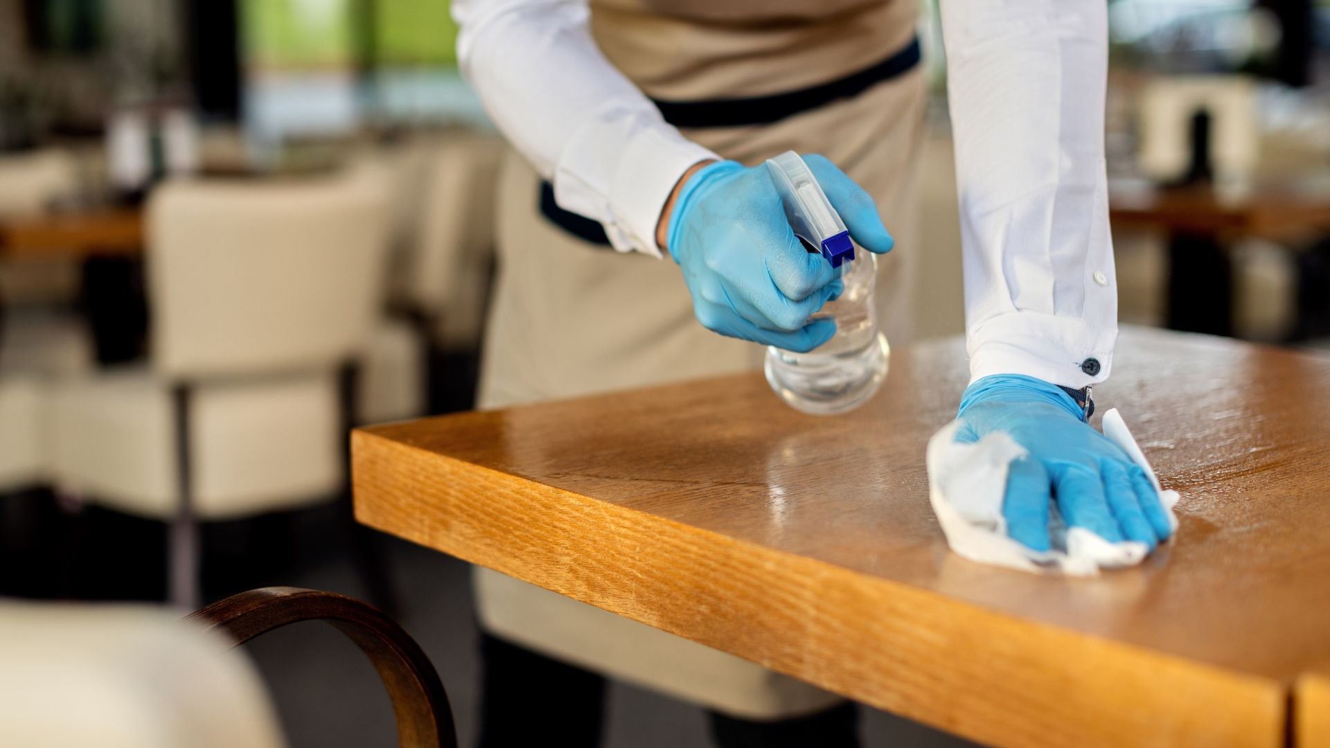 how to cleanwood table sticky