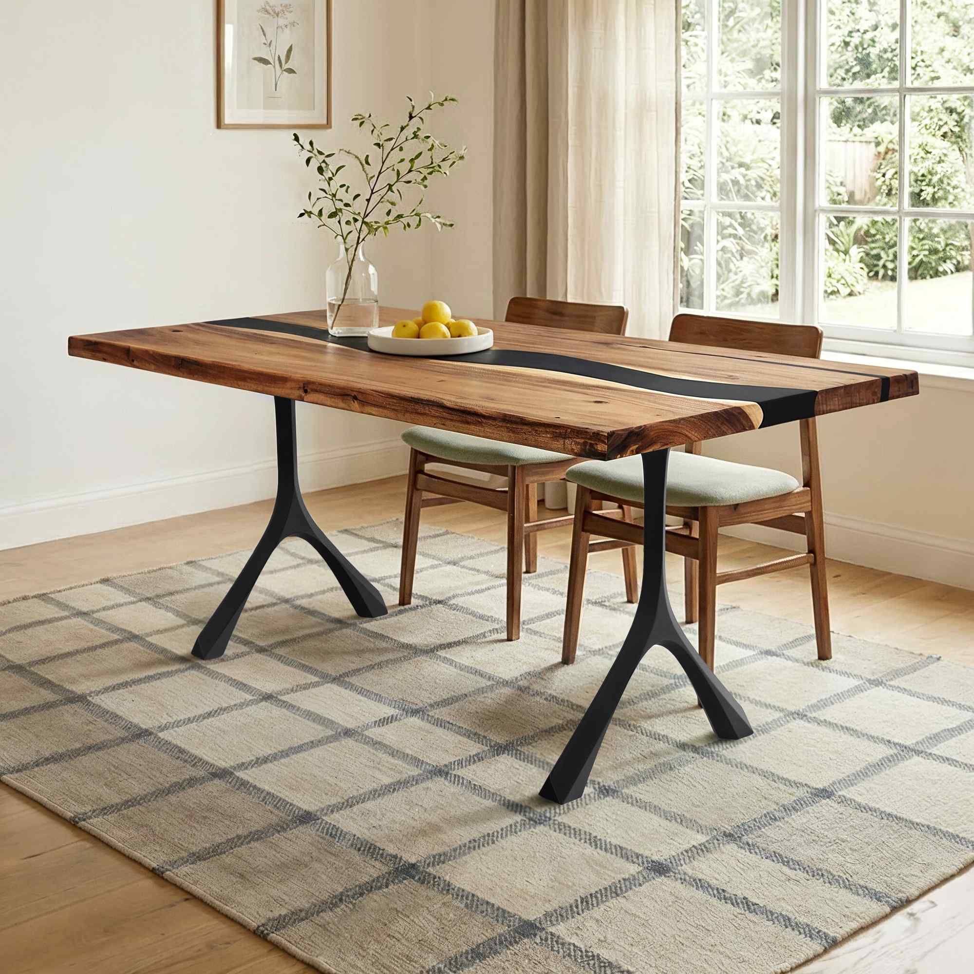 Industrial Dining Table with Wilis 28.5" H Table Legs - thumb