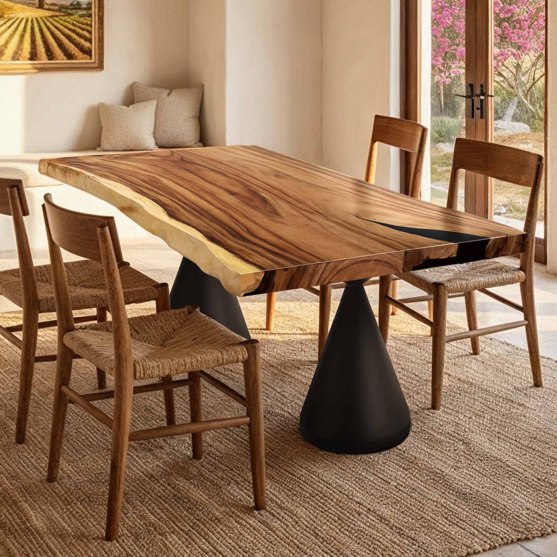 Live Edge Dining Room Table Top - 60" x 34" interior - LE-60x34-0070