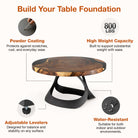 Features of Coffee Table with Manta 16" H Metal Table Base for Modern Top