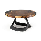 Manta Table Base 16" H Metal Design for Coffee Tables side white background