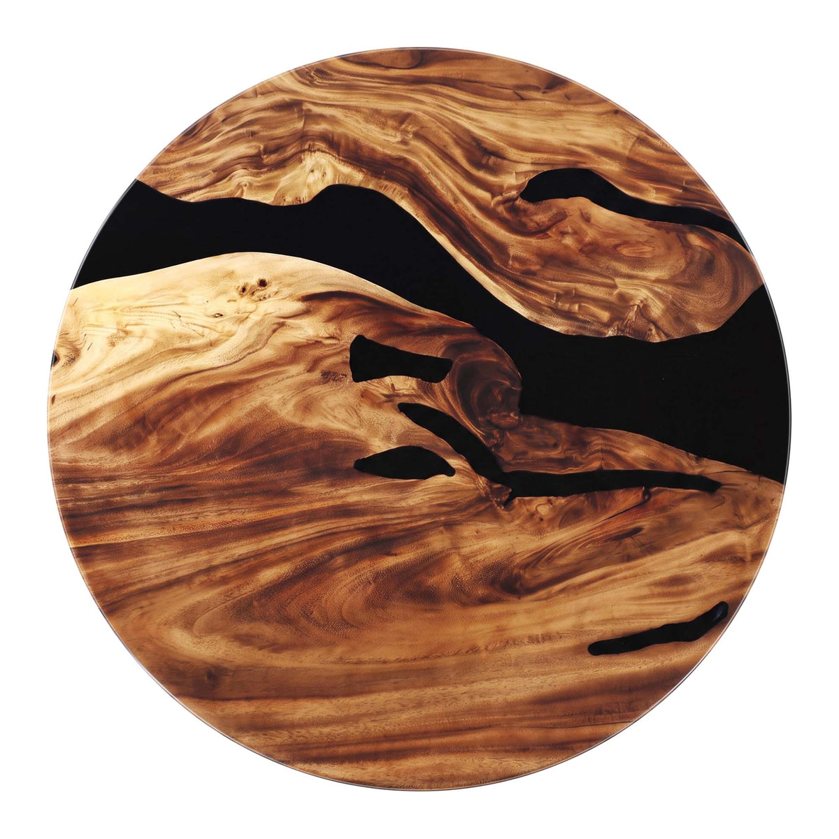MCM Bar Table 35" or 41" Round in Epoxy Wood for Home Bars - 606 Blowy - SRU41 White background