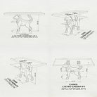 Metal Table Base Canis 28.5" H for Dining Table - 3d drawings