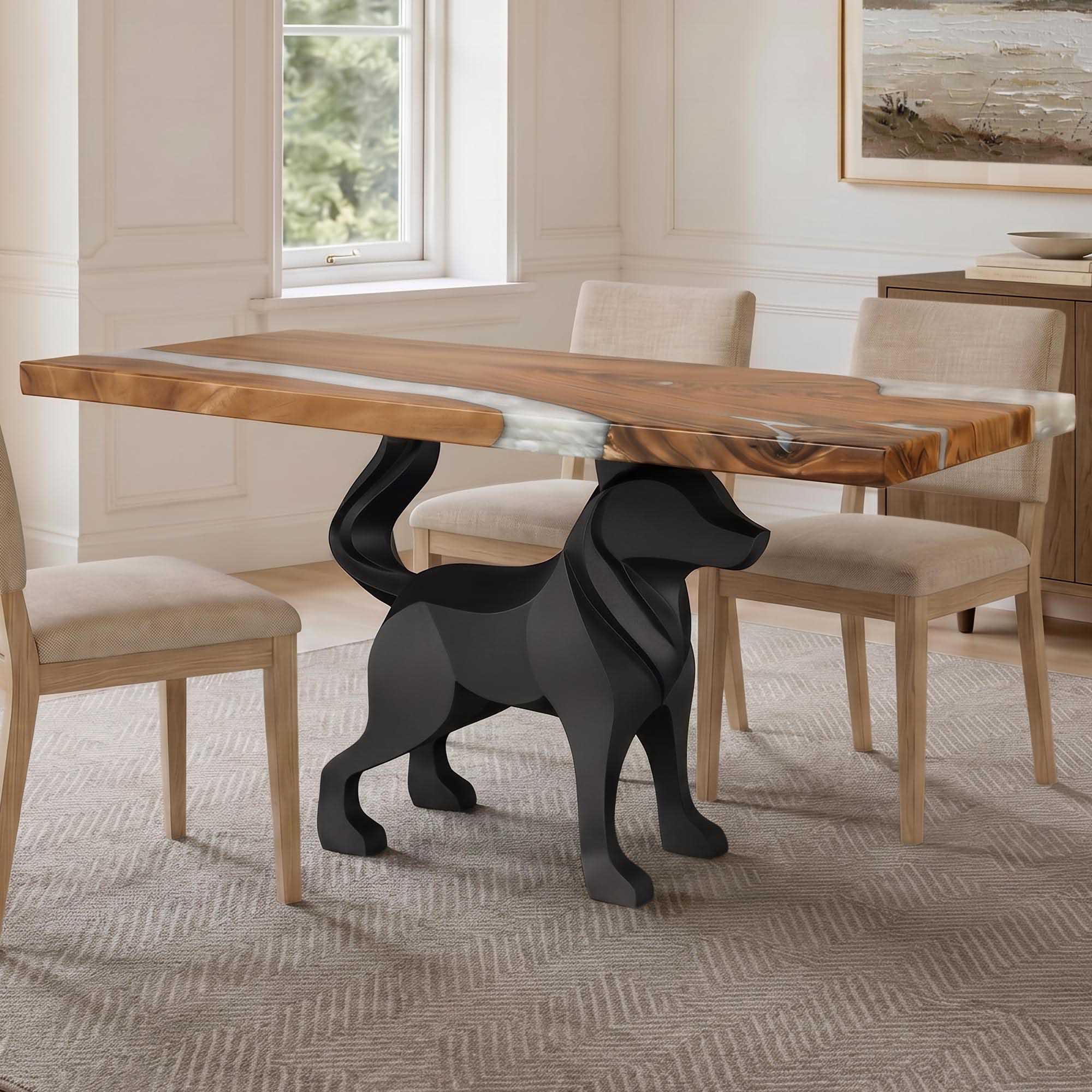 Metal Table Base Canis 28.5" H for Dining Table - Interior