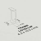 Metal Table Base Framie 16" H High Side Natural Wood Table base dimension 3d drawings