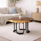Coffee Table with Framie 16" H Steel Table Base for Natural Wood Top