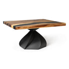 Metal Table Base Papao 16" H for Coffee Wood Table - square table top white background