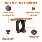 Features of Console Table with Rocky 28.5" H Metal Table Base for Modern Entryway