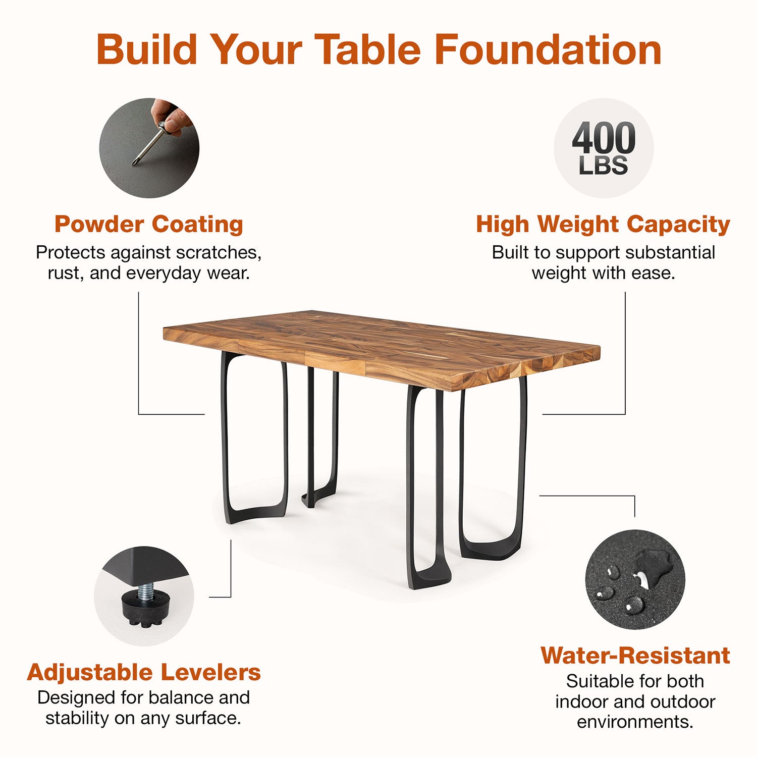 Features of Office Desk with Framie 28.5" H Metal Table Legs for Modern Workspace